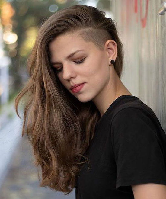 Mid Length Hair With Undercut