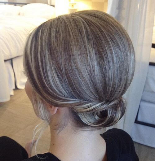   Small Low Hair Bun With a Bouffant