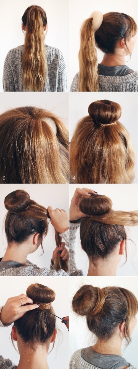 Messy Sock Hair Bun