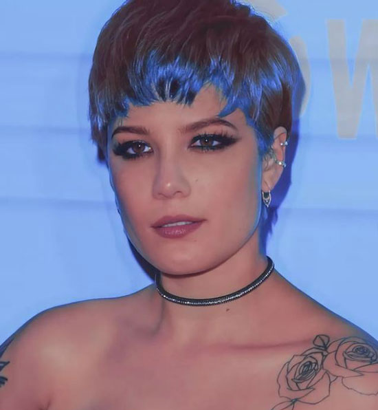 Halsey Buzz Hair Cut