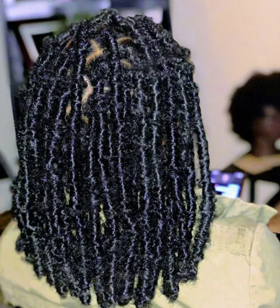 Midnight Bob Butterfly Locs