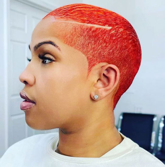 Neon Orange Buzz Cut