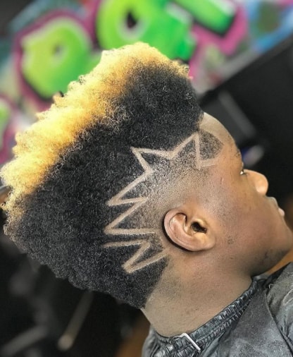 Flat Top with Side Design Black Boy