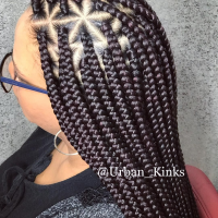 Triangle Box Braids Hairstyles