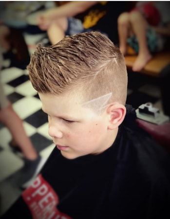 Front Flip high Fade haircut for Boys