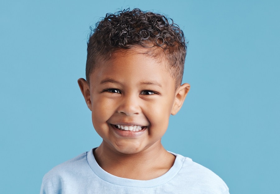 kids army haircut for curly hair