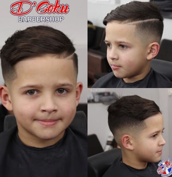 Side Swept Hair With Medium Fade