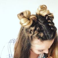 Half Braided Updo Hairstyles