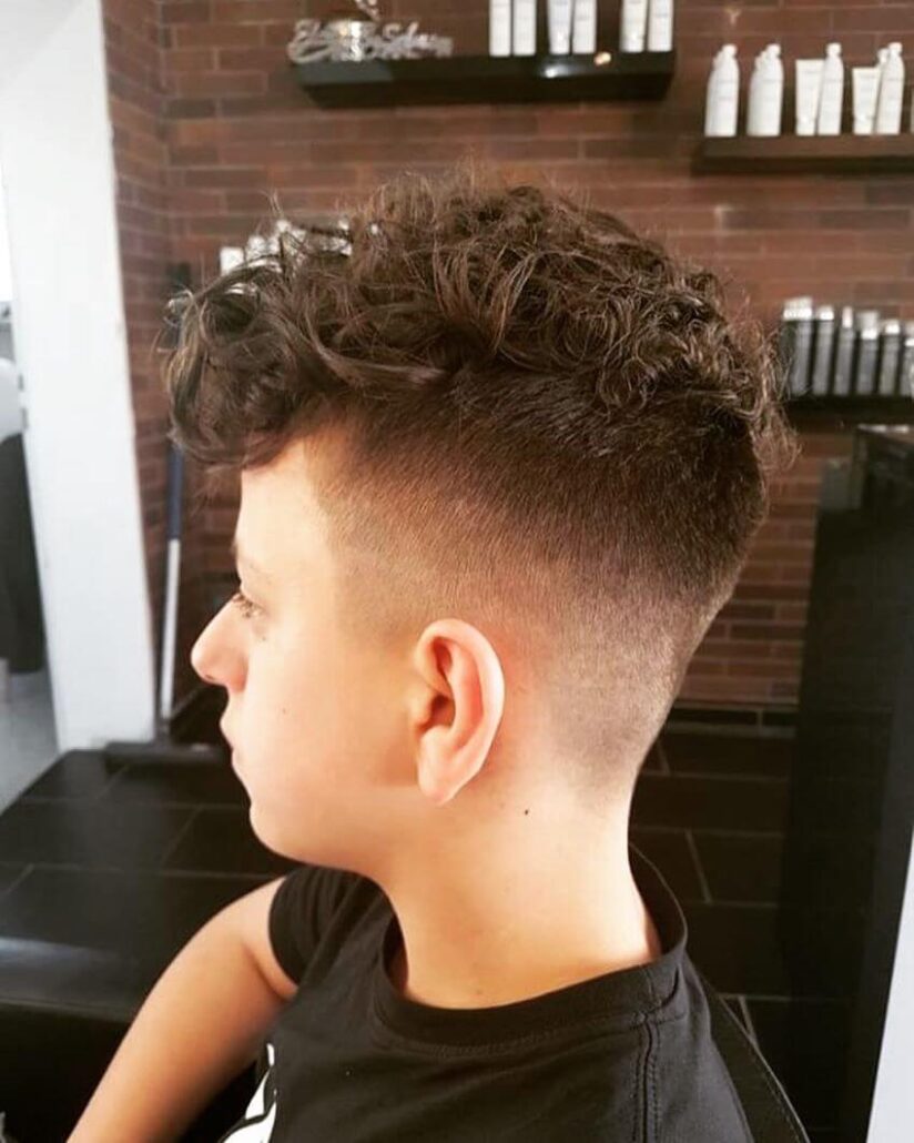 Slightly Forward Swept Curls With Undercut