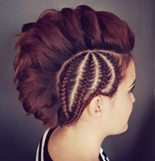 Side Braided Mohawk