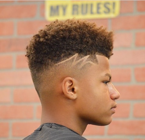 Kinky Hair With Skin Fade