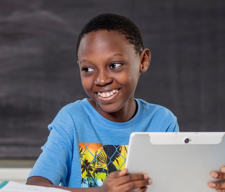 school haircut for black boy