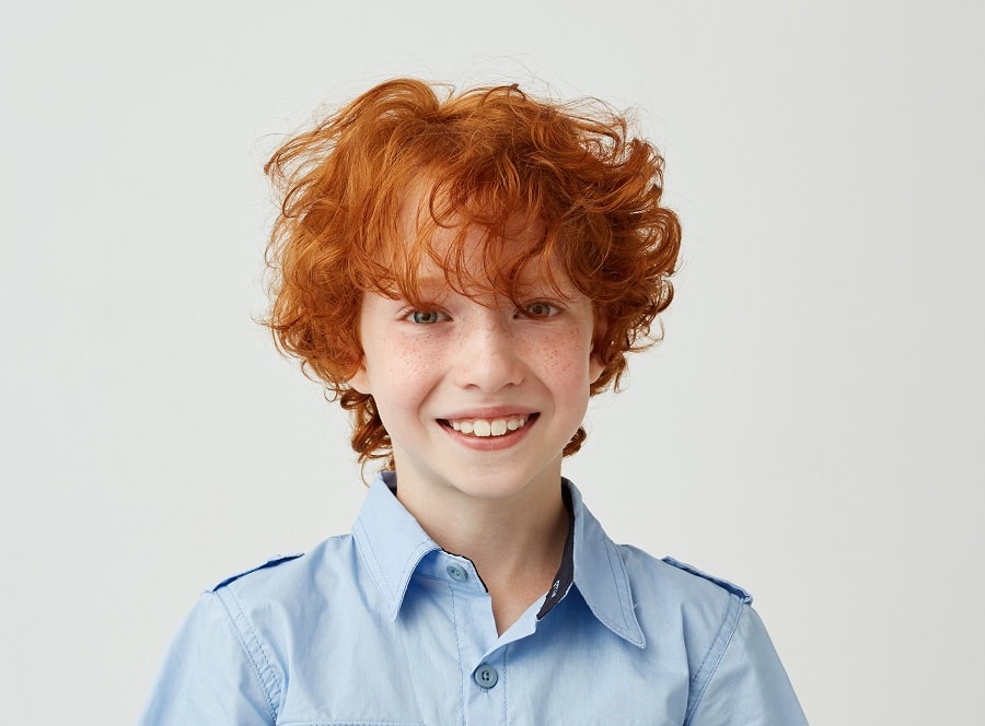 messy hairstyle for little boy