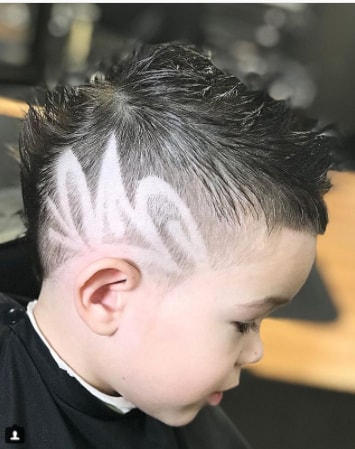 Short Mohawk with Side Design for boy