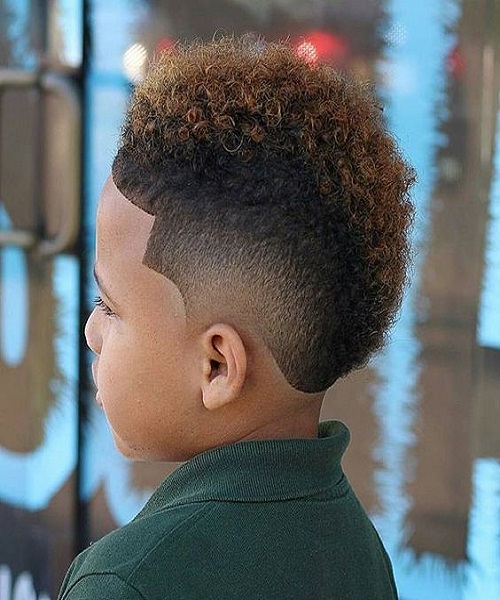 Short Curls + Burst Fade