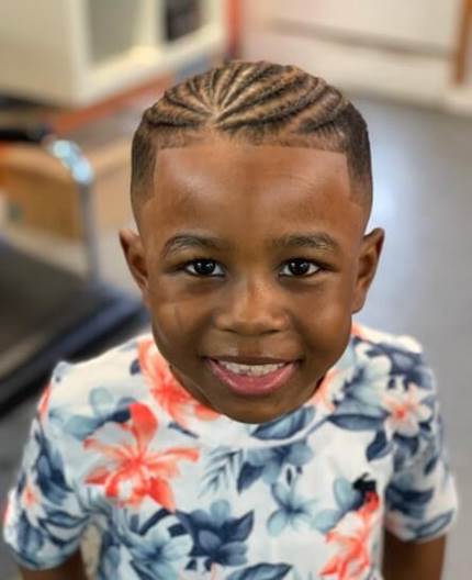 Angling Cornrows With High Fade