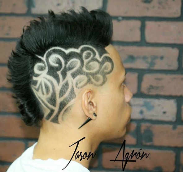 Creative Fohawk Haircut Black Boy