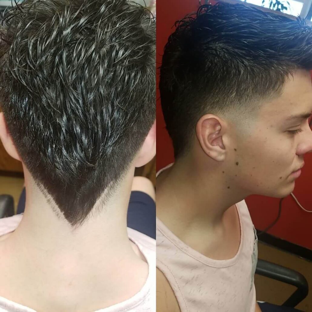 Forward Swept Fauxhawk Fade