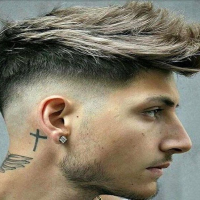 Slope Cut Hairstyle Photo