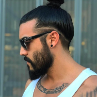 Long Hairstyles Men Side Cut