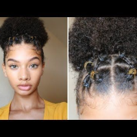 Cute Natural Hairstyles With Rubber Bands