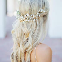 Half Up Beach Wedding Hairstyles