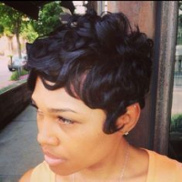 Short Pin Curl Hairstyles For Black Hair