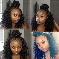 Half Down Half Braided Half Curly Black Hairstyles