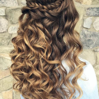 Half Up Wedding Hairstyles For Curly Hair