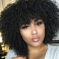 Curly Hairstyles With Bangs For Black Women