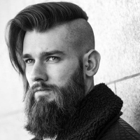 Men's Hairstyle Long On Top Shaved Sides