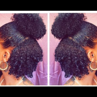 Half Up Half Down Natural Black Hairstyles