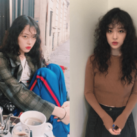 Korean Girl Curly Hairstyle