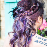 Purple Wedding Hairstyles