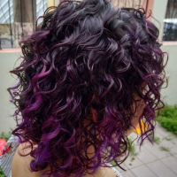 Purple Curly Hairstyles