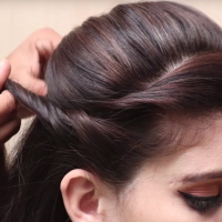 Side Puff Hairstyle For Wedding