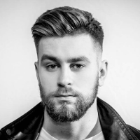 Medium Side Swept Men's Hairstyle