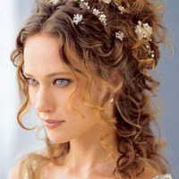 Long Hair Curly Bridal Hairstyles