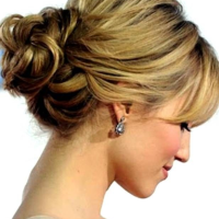 Medium Length Updo Hairstyles With Bangs