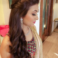 Front Hairstyle For Long Hair For Reception