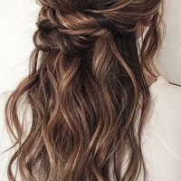 Long Curly Half Up Wedding Hairstyles