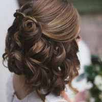 Half Up Wedding Hairstyles For Short Hair