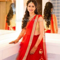 Hairstyle With Lehenga For Short Hair