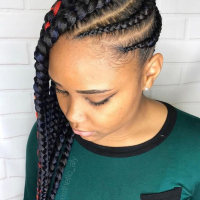 African Cornrow Lemonade Braids Side Swept African Cornrow Lemonade Braids Braids Hairstyles