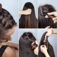 Braided Top Bun Hairstyle Tutorial