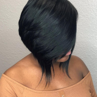 Inverted Bob Real Hair Black Layered Bob Hairstyles