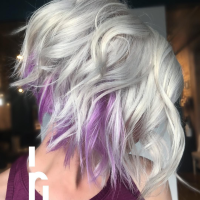 Purple And Blonde Short Hairstyles