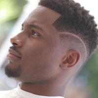 Short Hair Black Men Hairstyles With Line