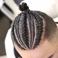 Man Bun Cornrow Hairstyles For Men