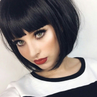 Black Bob Hairstyles With Bangs